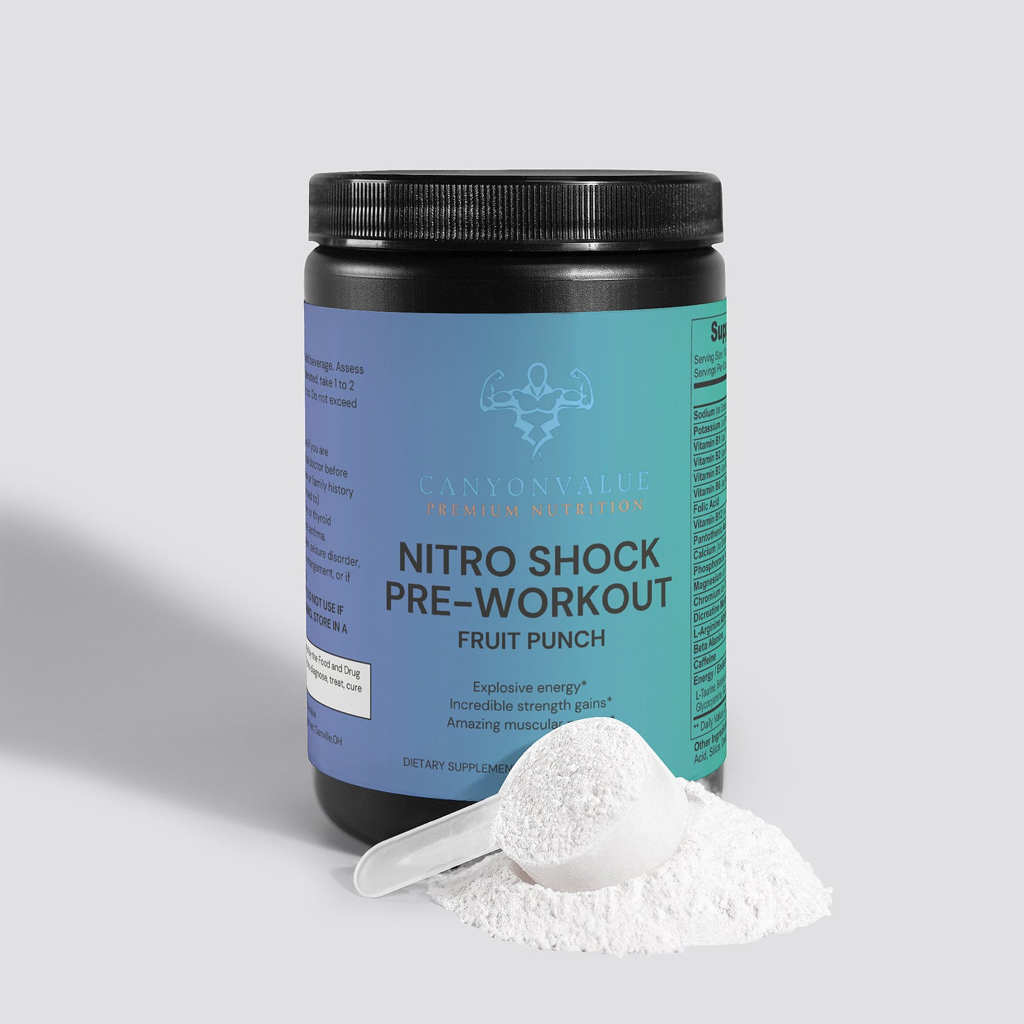 Nitro Shock Pre-Workout Powder (Fruit Punch)